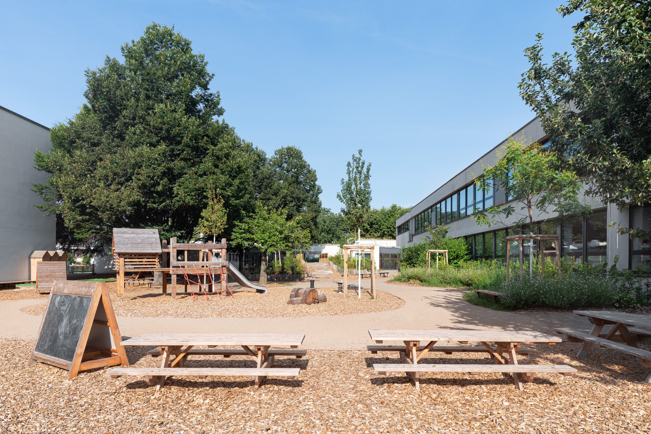 amenagement cour scolaire vegetalisee