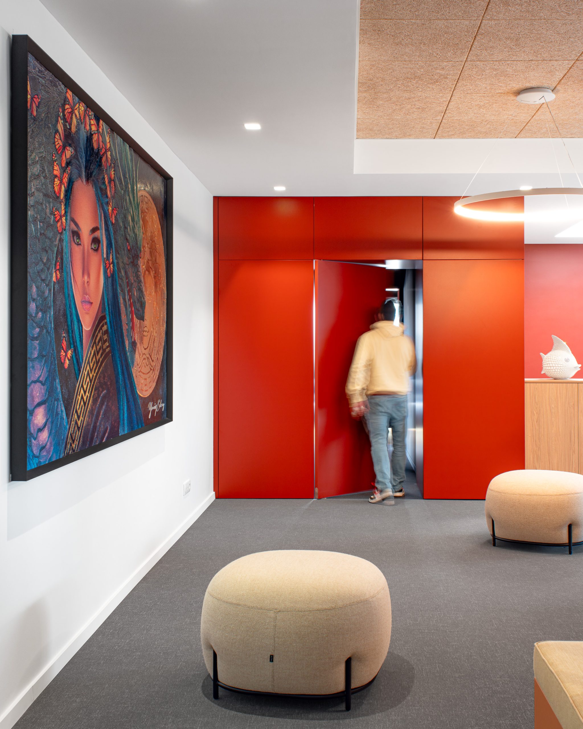 cuisine jaune design bureaux contemporains